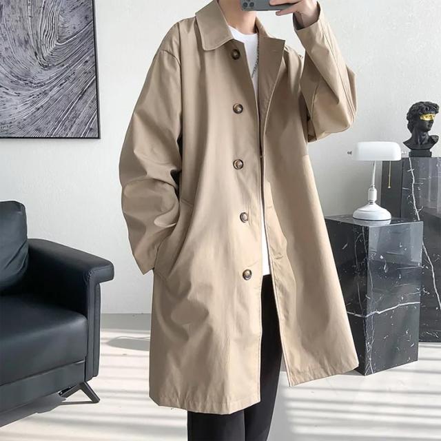 春 アウター ゆったり スプリングコート ビジネスコート ロング