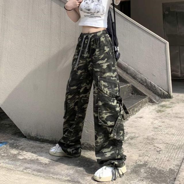 【未使用】 doublet カモフラージュ ポップコーン パンツ　22aw カモフラージュ柄 クロップドパンツ HIPHOP ダンスパンツ