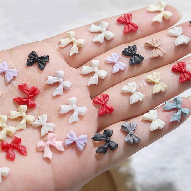 ジェルネイル リボンパーツ ネイル スマホデコ 40個入/18色 クリスマス