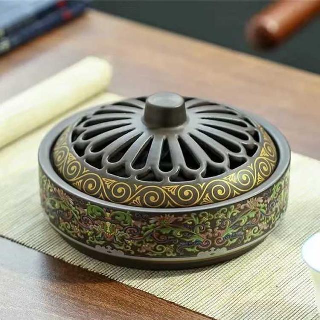 蚊取り線香入れ 陶器 蚊取り器 蚊遣り 線香ケース セラミック製 お香