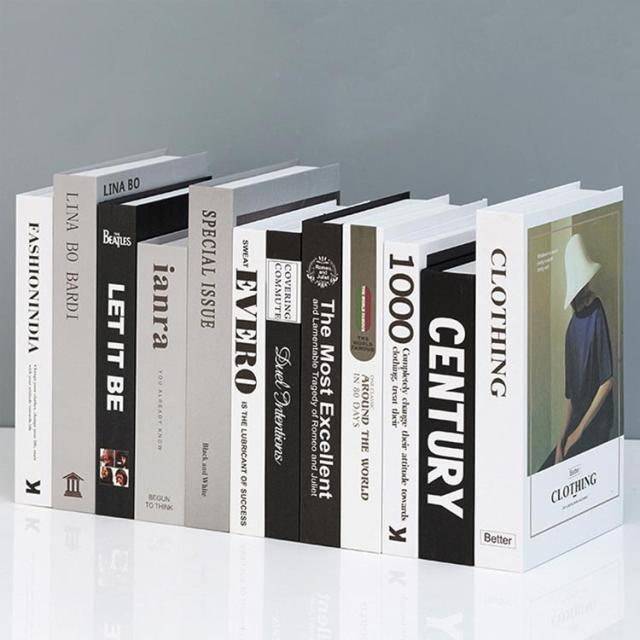 雑貨 インテリアブック 飾り ダミーブック 【12冊セット フェイク