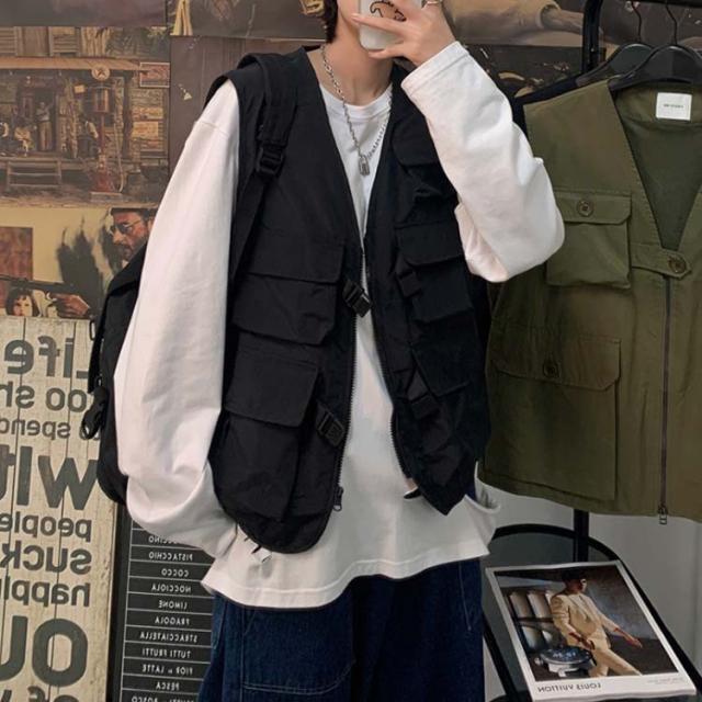 BUGLE BOY フィッシングベスト メッシュ 80s 黒 ミリタリーベスト BUGLE BOY フィッシングベスト メッシュ 80s 黒 ミリタリーベスト