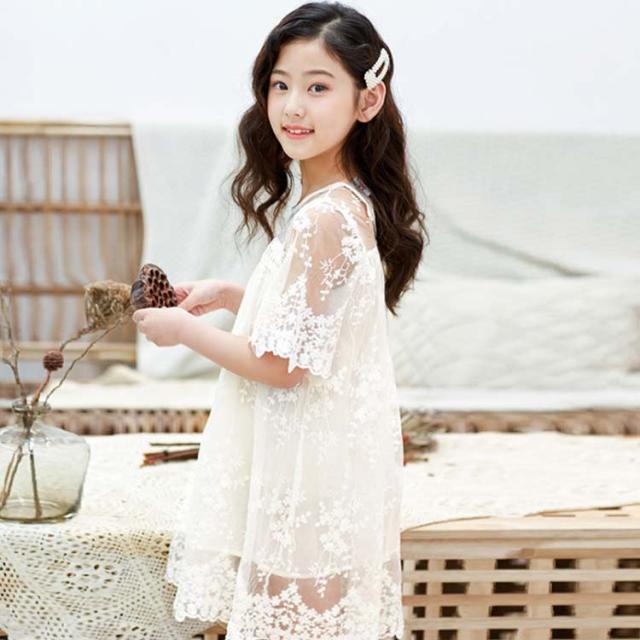 【dressproduction】Aラインテールカットドレス（W162) フラワーモチーフ 刺繍レース Aライン テールカットドレス（W162）