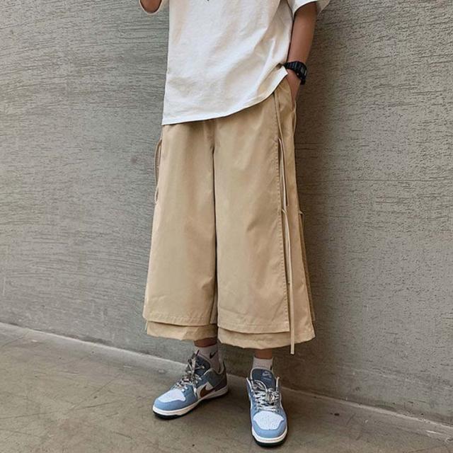 iroiro 変形サルエルパンツ 楽天市場】ワイドパンツ メンズ サルエルパンツ 変形 ガウチョ