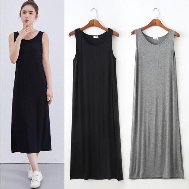 キャミソールワンピース レディース カジュアル インナーワンピース タンクトップ ノースリーブ ゆったりワンピース ロング丈 ミモレ丈 の通販はau Pay マーケット 佐々木店舗