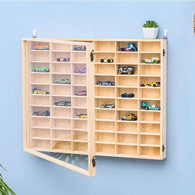 木製 ミニカー 収納棚 コレクションケース ディスプレイラック