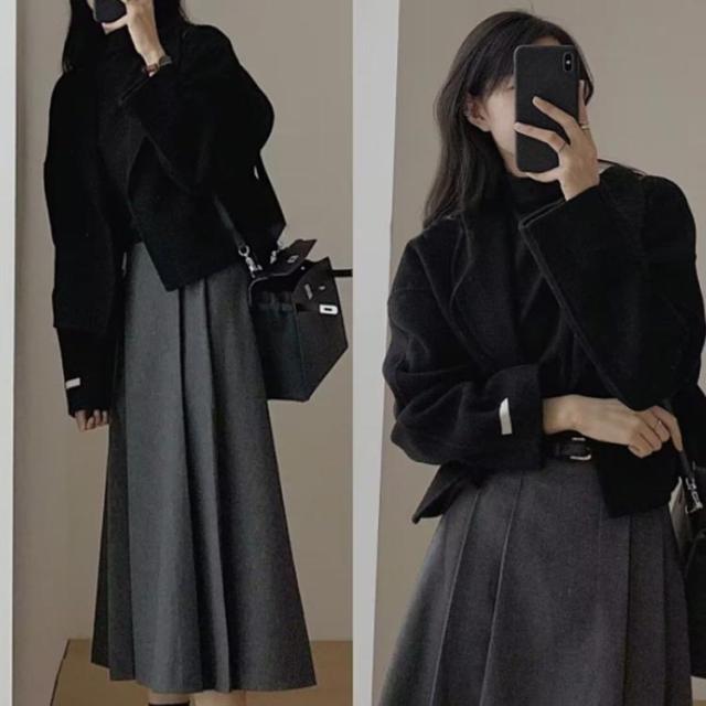 U_big sakiさん コラボ ジャケット コート スカートとセットアップ S U