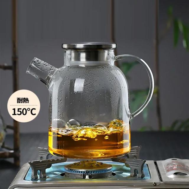 ガラスピッチャー 直火 耐熱 直火耐熱ガラスポット 1000ml 1800ml 直火