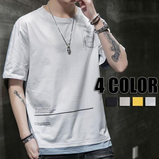 Tシャツ メンズ 半袖 トップス カットソー Tシャツ M L XL 2XL 3XL 4XL メンズ Tシャツ 半袖Tシャツ 夏物 メンズファッション 4色の通販は 5,507円