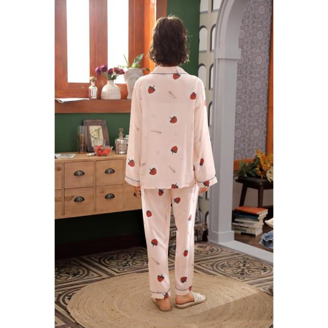 パジャマ ルームウェア 部屋着 上下セットアップ レディース 長袖 長