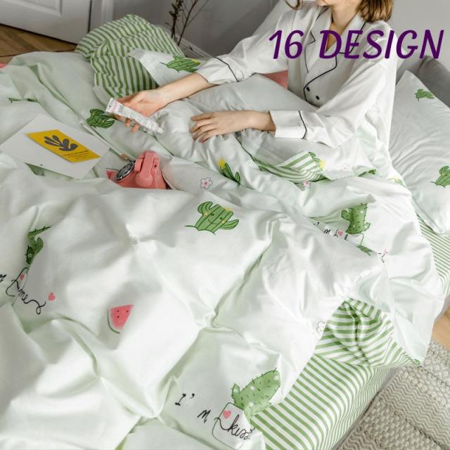 ベッドカバー ダブル 4点セット 布団カバー 掛布団カバー 敷布団シーツ 枕カバー ピローケース フラットシーツ フラットタイプ かわいい おしゃれの通販は