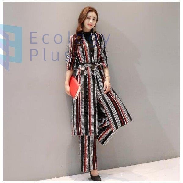 レディース セットアップ スーツセット ロングジャケット ワイドパンツ