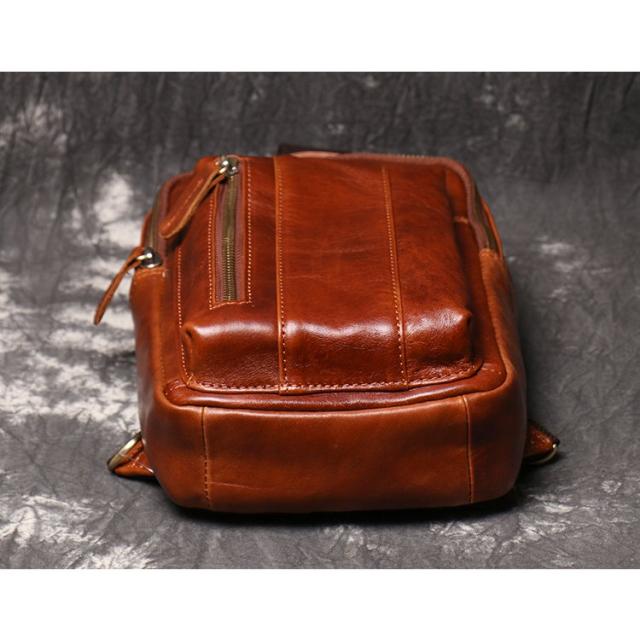 ボディバッグ メンズ 本革 レザー ワンショルダーバッグ 斜め掛けバッグ 2WAY 通学 通勤  左右肩掛け対応 ボディバッグ の通販は