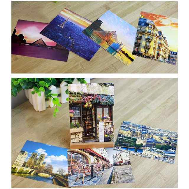 ポストカード グリーティングカード 30枚セット 絵葉書 はがき パリ フランス ヨーロッパ 欧州 海外 風景写真 景色 街並み 町並み おしゃ
