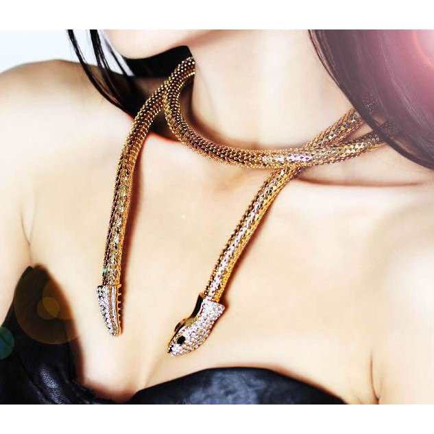 ネックレス 飾りベルト アクセサリー レディース ファッション小物 装飾品 蛇 ゴージャス キラキラ 贈り物 プレゼント