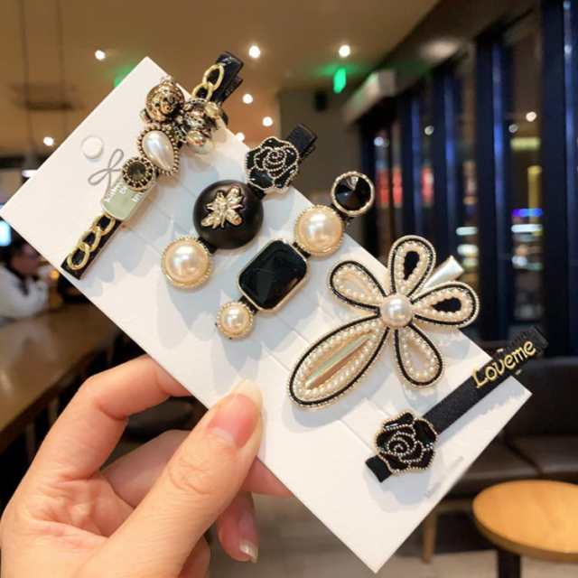 送料無料 ヘアクリップ パールヘアピン パールバレッタ 留めピン