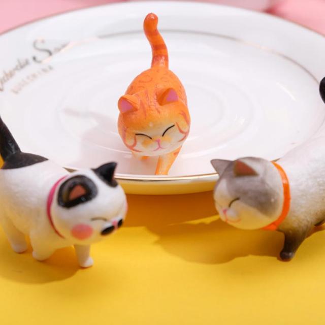 猫 置物 ネコちゃん 9匹セット ねこ 動物置物 カー用品 カー