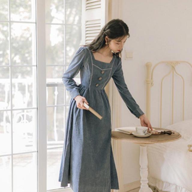 ベロアワンピース ドレス 長袖ワンピース ロングワンピース レディース