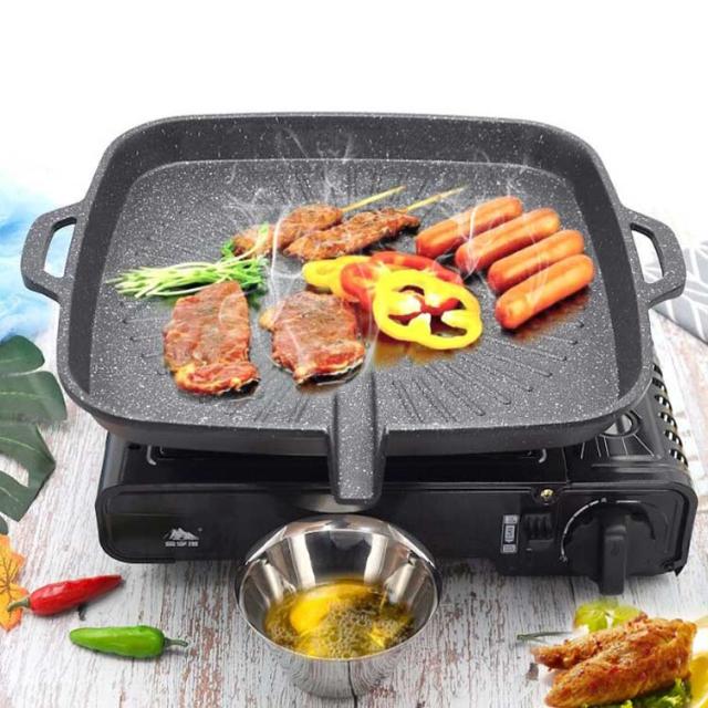 サムギョプサル 鉄板 IH/ガス対応 焼肉 プレート 丸型 角型 鉄板 斜め