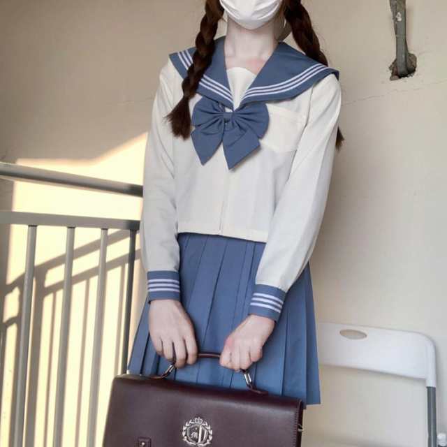 全7色 セーラー服 コスプレ 長袖 学生服 女子高生 制服 3点セット 可愛い リボン JK制服 上下セット 無地 女子高校生 制服 女子 高校生  の通販はau PAY マーケット - ファーステップ | au PAY マーケット－通販サイト