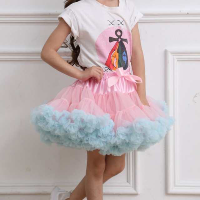 チュチュ スカート ミニスカート 女の子 子供 キッズ ダンス衣装 ボリューミー コスプレ コスチューム パニエ チュールスカート こども