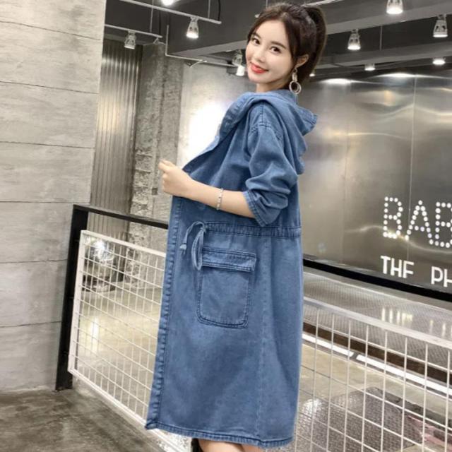 デニムジャケット レディース ロング丈 ジャケット ロングコート 