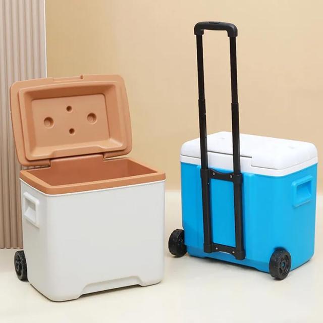 クーラーボックス 大型 キャスター付き コンパクト 30L ハンドル付き 保冷 クーラーバッグ クーラーバスケット 保冷バッグ 大容量 便利 クーラーBOX 冷蔵庫 冷凍庫 エコ ペットボトル アウトドア お花見 キャンプ 釣りの通販は