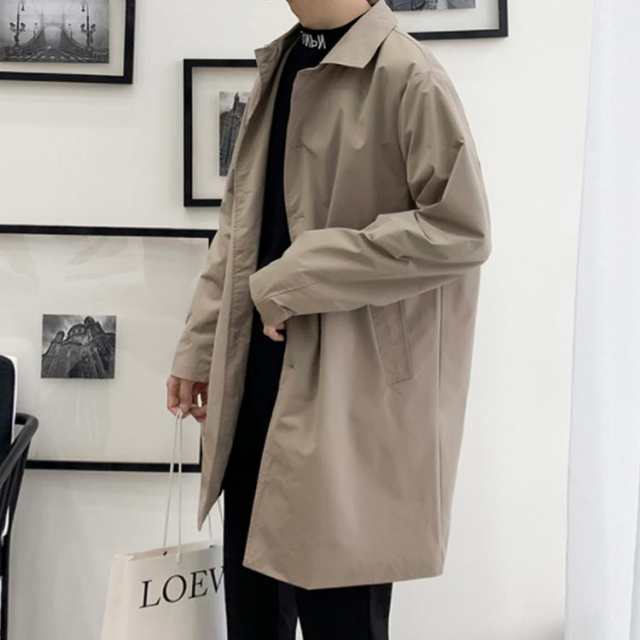 低価格で大人気の ステンカラーコート チェスターコート メンズ スプリングコート 服&ファッション小物