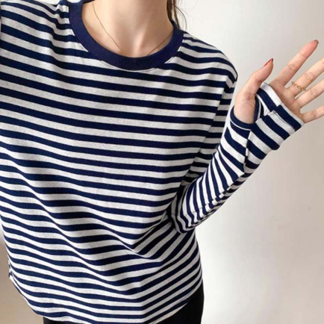 長袖 Tシャツ レディース トップス カットソー ボーダー柄
