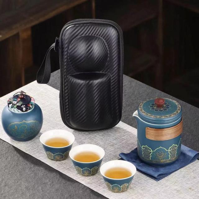 お煎茶器セット（唐津焼♪♪）☆煎茶道具 煎茶道具 煎茶器 煎茶器セット 萩焼き 天龍窯 湯のみ 6客 宝瓶
