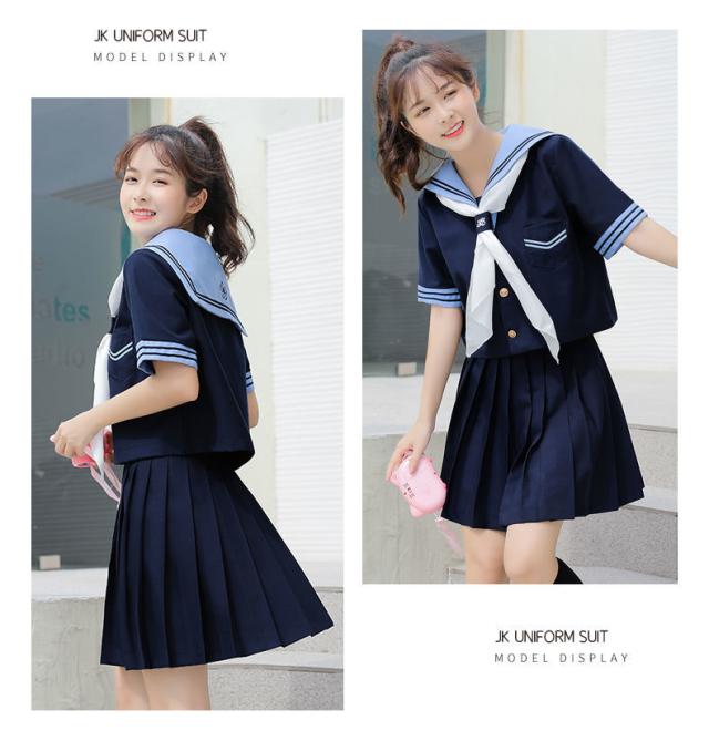 セーラー服 制服 半袖 長袖 2type 3点set S-5XL 入学式 25zm403 cos-sei063-main.jpg