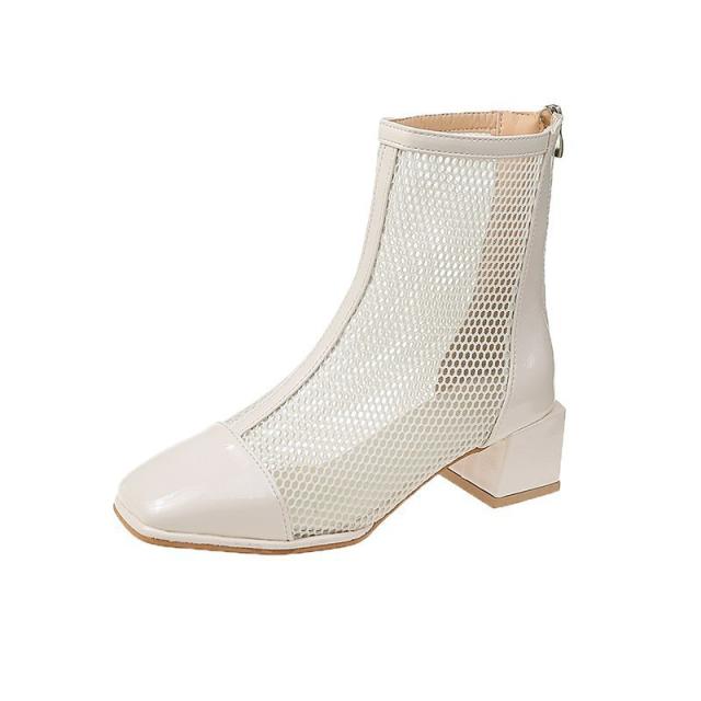 ブーツサンダル サマーブーツ 夏ブーツ クリアサンダル 透け編み メッシュ レディース ブーティー ハイヒールショートブーツ ブーツサンダル サマーブーツ 夏ブーツ クリアサンダル 透け編み