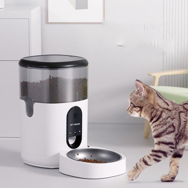 自動給餌器 ペット給餌機 猫 犬 2匹 ネコ イヌ 自動餌やり機 自動給餌器 自動餌やり器 給餌機 オートフィーダー 餌やり 乾燥剤入り 取り外し可能 送料無料 新生活 一人暮らし_2