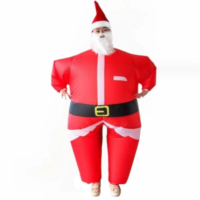 クリスマス サンタさん着ぐるみ コスチューム Amazon | VeroMan クリスマス サンタ 空気で膨らむ コスプレ