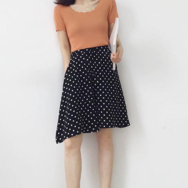 極美品レッドヴァレンティノ ドット柄 ショートパンツ キュロット B0603 シフォン キュロット パンツ ドット柄 レディース ショート