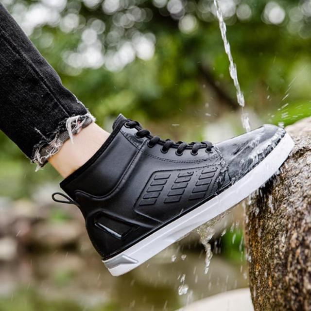 【新品未使用】 fitfit 晴雨兼用 生活防水構造 レインスニーカー　ブーツ kikip585111_2.jpg