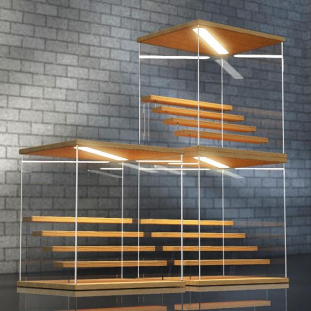 LEDライト付き コレクションケース フィギュアケース 収納ケース