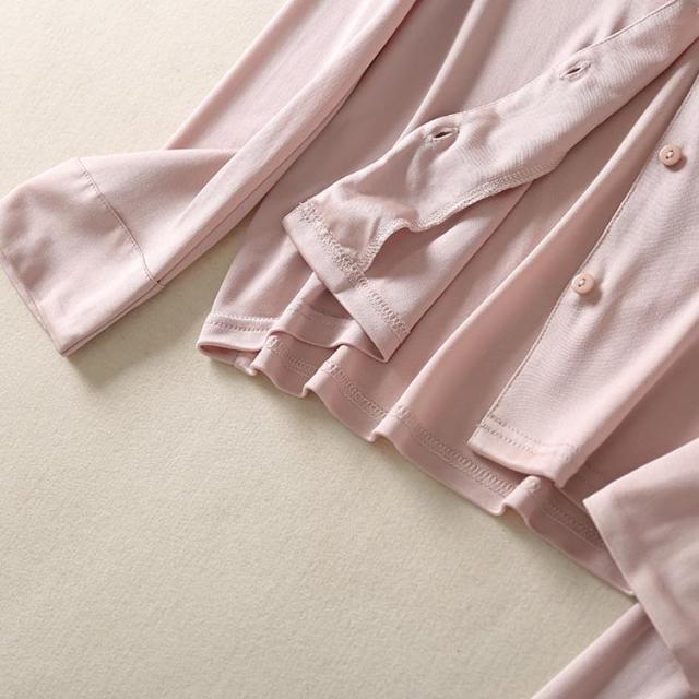 パジャマ レディース 上下セット 長袖 前開き 高級ペアパジャマ 上質