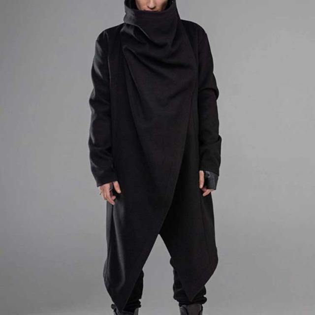 マントコート ラシャコート レディース チェック柄 不規則 マント