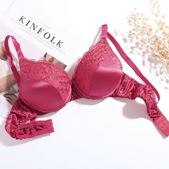 ブラジャー レース シルク シルク シルクレースワイヤレス 3/4