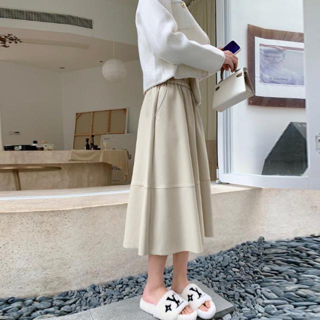 韓国ファッション レザースカート ロング レザースカート レザー 韓国ファッション レザースカート ロング レザースカート レザー