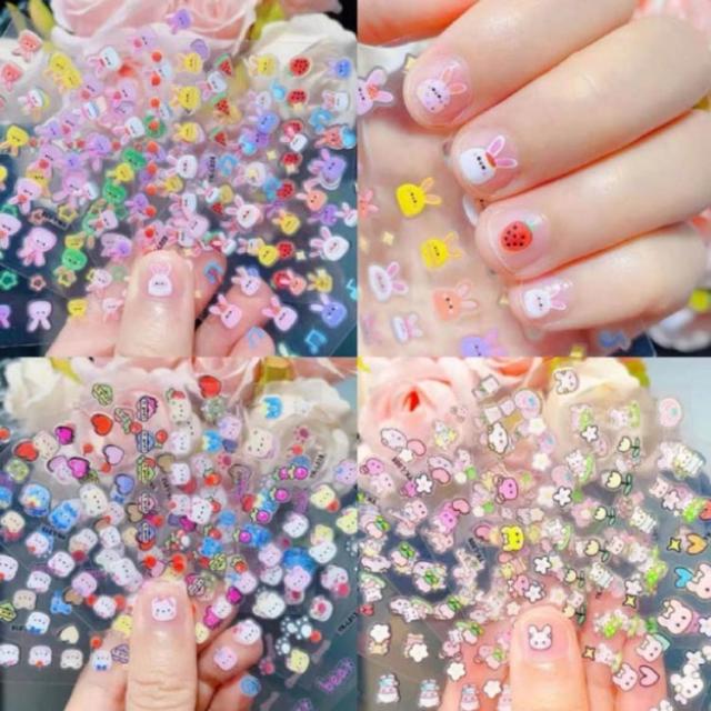 ネイルシール ネイルステッカー 手の爪 3dネイルシール 6枚 人気