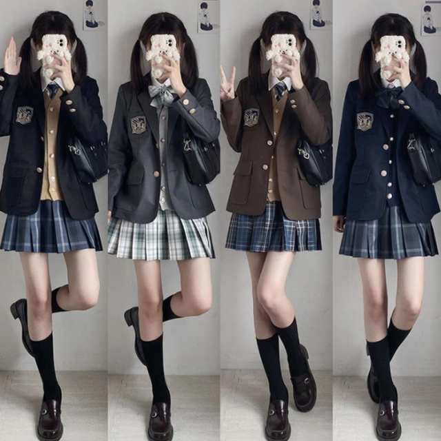 制服 コスプレ ブレザー 6点セット 学生服 女の子 レディース
