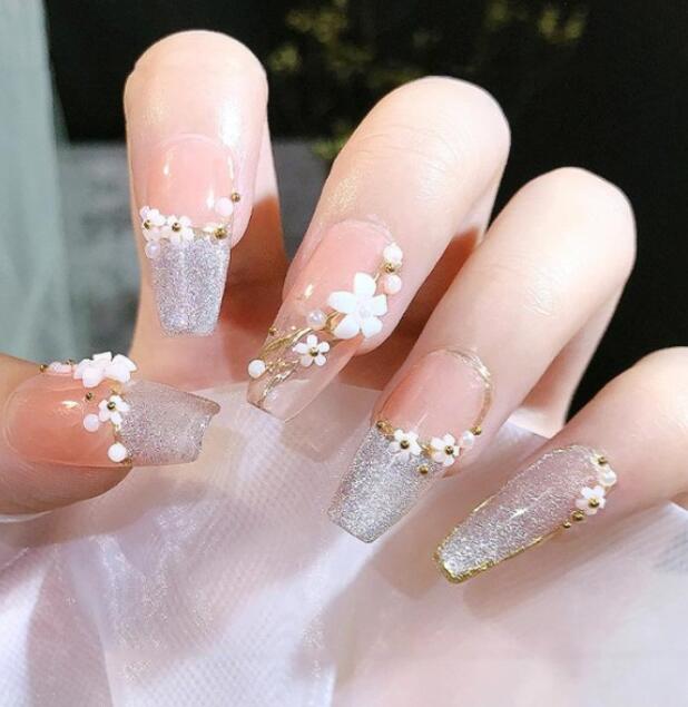 桜の花 ジルコニア ネイルパーツ ハンドメイド 封入 さくら ジルコニア