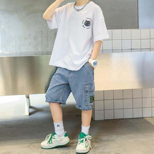 デニム Gパン ハーフパンツ キッズ 女の子 子供服 春夏 ボトムス 小学生 パンツ 半ズボン ショーツ ボトムス キッズ 短パン 幼稚園 中学生 韓国子供服 男の子 おしゃれ デニム パンツ 可愛い カジュアル 韓国風 デニム