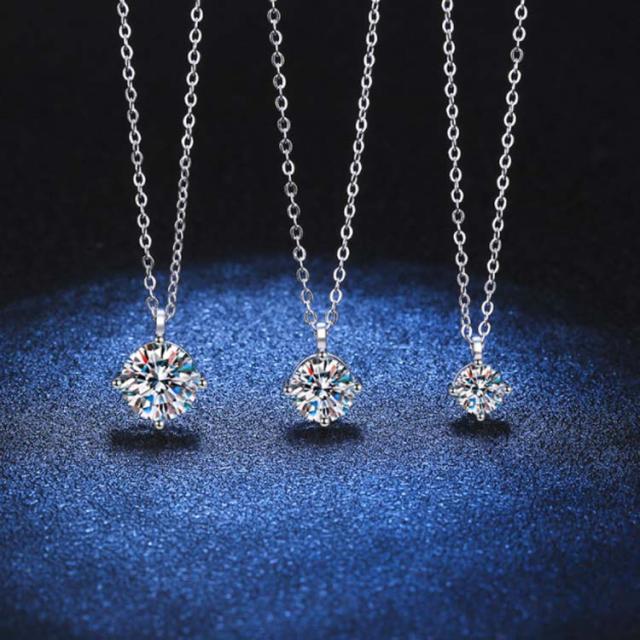 モアサナイト ネックレス レディース プレゼント 女性 ブランド モアサナイト ネックレス 0.8ct 一粒 レディース ダイヤモンド の2,5倍