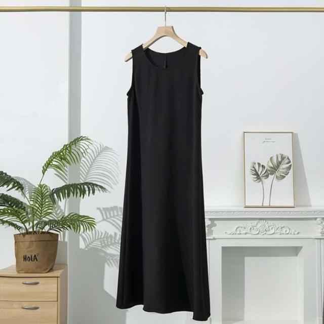 レディース ロング丈 シルク タックスリーブ ワンピース ロング