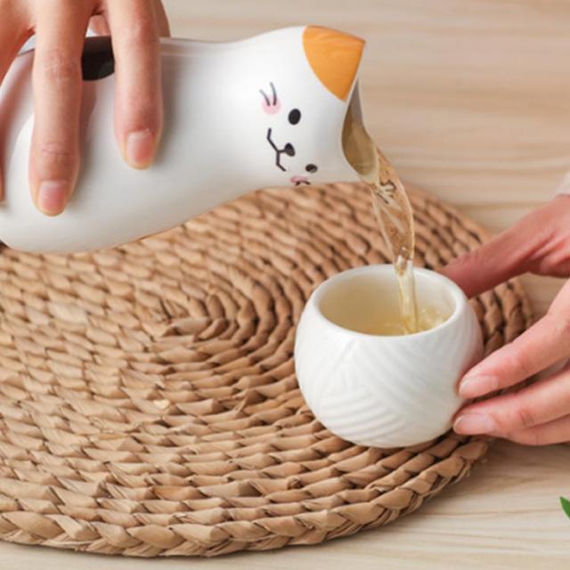 可愛い ねこちゃん 日本酒 ぐい呑み とっくり おちょこセット 3点