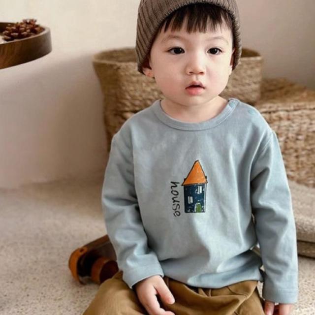 シンプル 男の子 Tシャツ 女の子 【2枚セット】ベビー 長袖tシャツ 赤ちゃん 80 トップス 子供服 ロンT カットソー プリント 綿 90 100 110 120 cm 【2枚セット】ベビー カジュアル 保育園 幼稚園 ベビー服 コットン Tシャツ