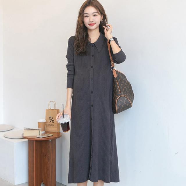 シンプル マタニティー マタニティ 秋冬 春 襟付き 授乳服 オフィス